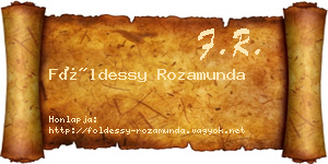 Földessy Rozamunda névjegykártya